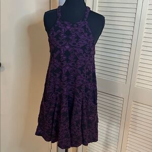 Free People Purple and Black Geometric Dress size s/p